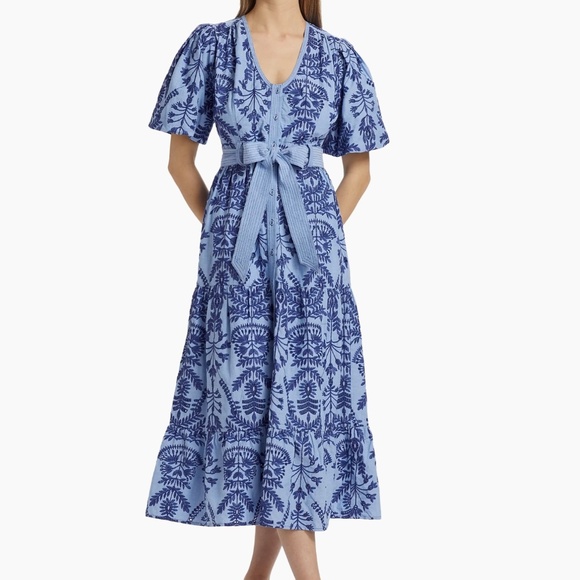 Marie Oliver Dresses & Skirts - Marie Oliver Natty Embroidered Floral Shirtdress - Size 2 - NWT